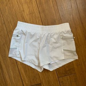 Fabletics White Workout Shorts